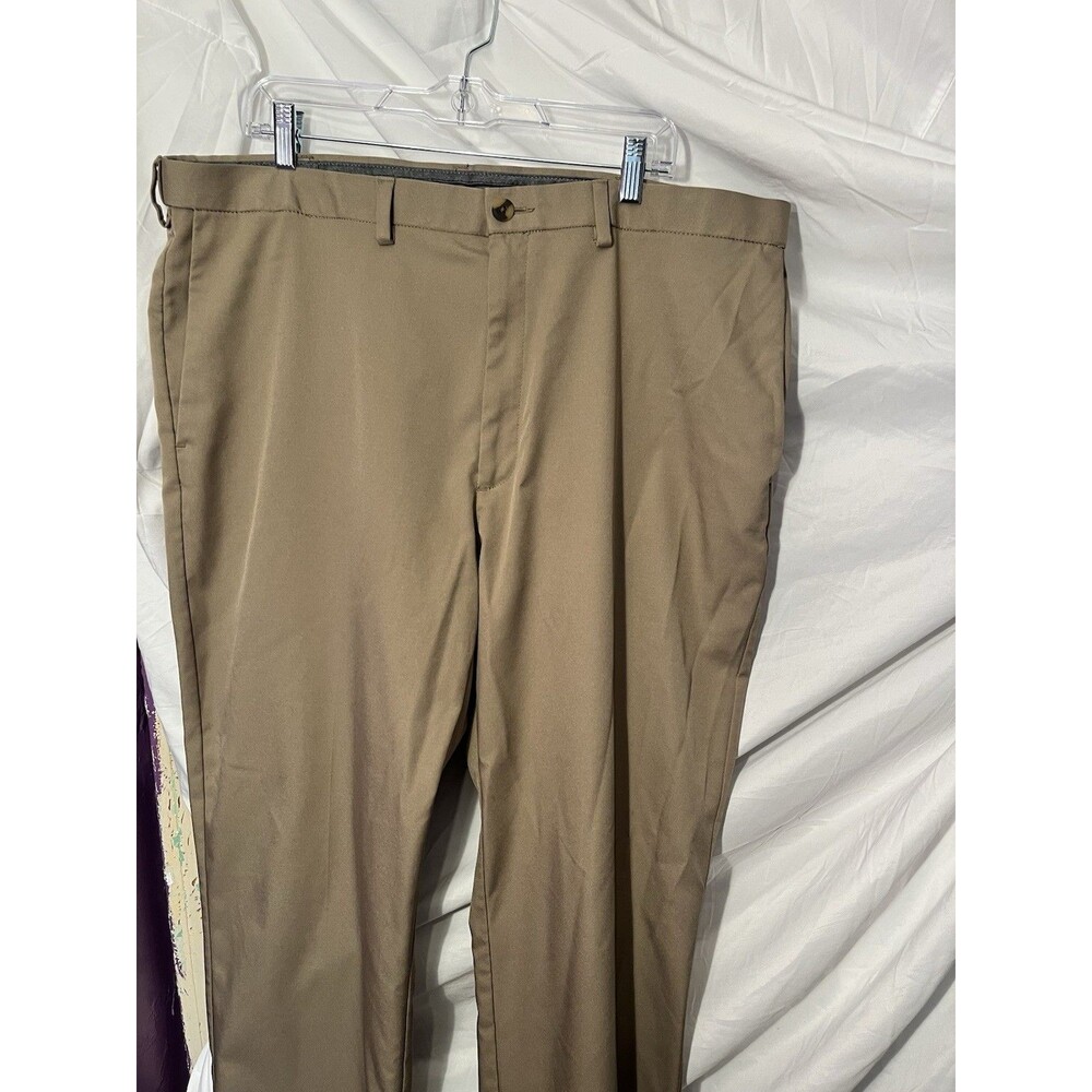 Men's Haggar Flex Pants Khaki Big & Tall Size 44x32